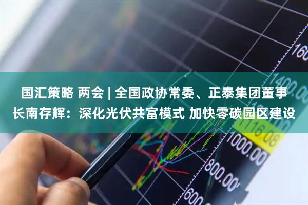 国汇策略 两会 | 全国政协常委、正泰集团董事长南存辉：深化光伏共富模式 加快零碳园区建设